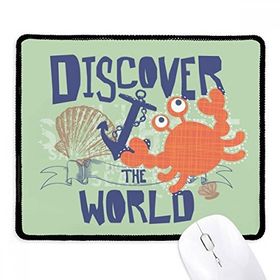 Dıythinker Siyah Discover World Yengeç Deniz Organizması Kaymaz Fare Altlığı