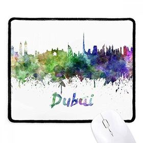 Dıythinker Siyah Dubai Birleşik Arap Emirlikleri Şehri Kaymaz Fare Altlığı