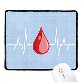 Dıythinker Siyah Elektrokardiyogram Kan Tasarımı Desen Kaymaz Fare Altlığı
