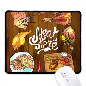 Dıythinker Siyah Et Mağazası Barbekü Biftek Kaymaz Fare Altlığı