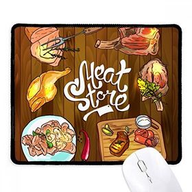 Dıythinker Siyah Et Mağazası Barbekü Biftek Kaymaz Fare Altlığı