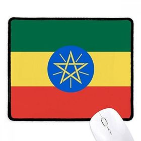 Dıythinker Siyah Etiyopya Ulusal Bayrak Afrika Ülke Kaymaz Fare Altlığı
