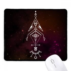Dıythinker Siyah Evren Geometri Uzaylı Totem Kaymaz Fare Altlığı
