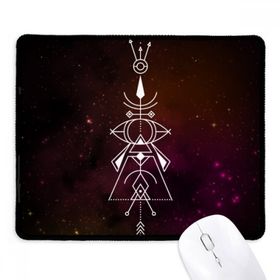 Dıythinker Siyah Evren Sembolü Totem Desenli Geometri Kaymaz Fare Altlığı