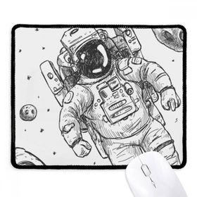 Dıythinker Siyah Evren Uzaylı Canavar Astronot Kaymaz Fare Altlığı