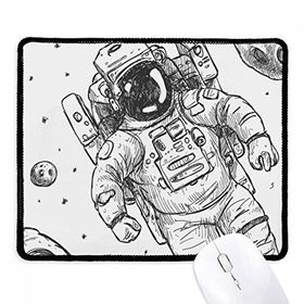 Dıythinker Siyah Evren Uzaylı Canavar Astronot Kaymaz Fare Altlığı
