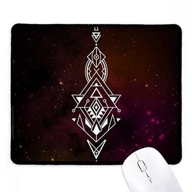Dıythinker Siyah Evren Uzaylı Sembolü Totem Desenli Kaymaz Fare Altlığı