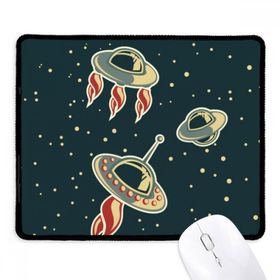 Dıythinker Siyah Evren ve Uzaylı UFO Kaymaz Fare Altlığı