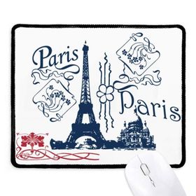 Dıythinker Siyah Eyfel Kulesi Fransa Paris Çizgi Çizim Kaymaz Fare Altlığı