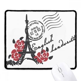 Dıythinker Siyah Eyfel Kulesi Roses Fransa Paris Damga Tarzı Kullanışlı Fare Altlığı Titanyum