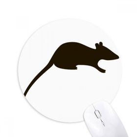 Dıythinker Siyah Fare Hayvan Portrayal Baskılı Yuvarlak Kaymaz Kauçuk Mouse Pad
