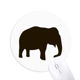 Dıythinker Siyah Fil Sevimli Hayvan Portrayal Baskılı Yuvarlak Kaymaz Kauçuk Mouse Pad