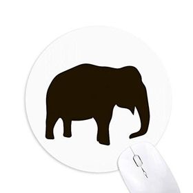 Dıythinker Siyah Fil Sevimli Hayvan Portrayal Baskılı Yuvarlak Kaymaz Kauçuk Mouse Pad