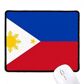 Dıythinker Siyah Filipinler Ulusal Bayrağı Asya Ülke Kaymaz Fare Altlığı
