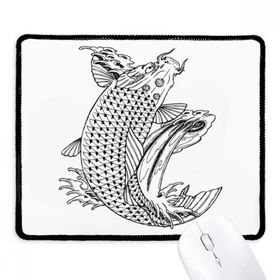 Dıythinker Siyah Fish Swimming Up Fast Hope Luck Kaymaz Fare Altlığı