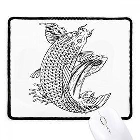 Dıythinker Siyah Fish Swimming Up Fast Hope Luck Kaymaz Fare Altlığı