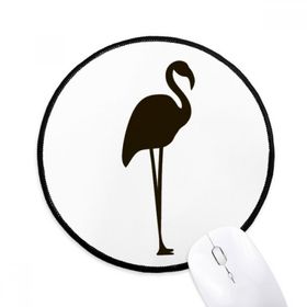 Dıythinker Siyah Flamingo Sevimli Hayvan Tasvir Yuvarlak Kaymaz Mouse Pad