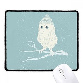 Dıythinker Siyah Freehand Sketch Owl Head Kaymaz Fare Altlığı