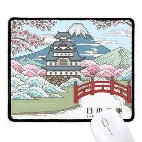 Dıythinker Siyah Fuji Sakura Dağı Japonya Ukiyo-e Kaymaz Fare Altlığı