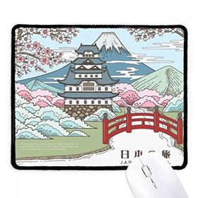 Dıythinker Siyah Fuji Sakura Dağı Japonya Ukiyo-e Kaymaz Fare Altlığı