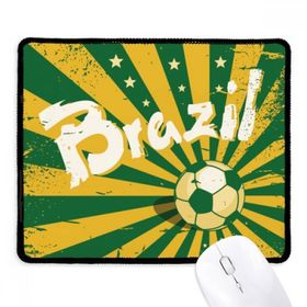 Dıythinker Siyah Futbol Sarı Yeşil Brezilya Brezilya Kültürü Kaymaz Fare Altlığı
