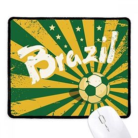 Dıythinker Siyah Futbol Sarı Yeşil Brezilya Brezilya Kültürü Kaymaz Fare Altlığı