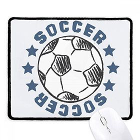 Dıythinker Siyah Futbol Spor Çizim Kaymaz Fare Altlığı