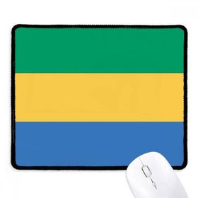 Dıythinker Siyah Gabon Ulusal Bayrak Afrika Ülke Kaymaz Fare Altlığı