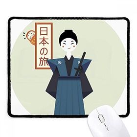 Dıythinker Siyah Geleneksel Japon Antik Bushi Kaymaz Fare Altlığı