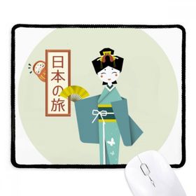 Dıythinker Siyah Geleneksel Japon Antik Kız Kaymaz Fare Altlığı