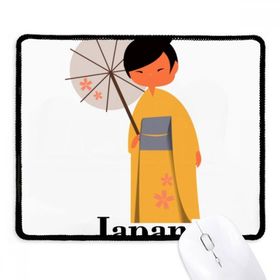 Dıythinker Siyah Geleneksel Japon Kadın Elbise Kodu Kaymaz Fare Altlığı