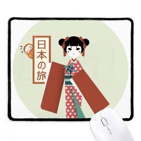 Dıythinker Siyah Geleneksel Japon Yerel Kız Kaymaz Fare Altlığı