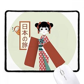Dıythinker Siyah Geleneksel Japon Yerel Kız Kaymaz Fare Altlığı