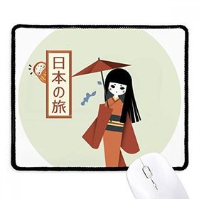 Dıythinker Siyah Geleneksel Japon yerel Küçük Kız Kaymaz Fare Altlığı