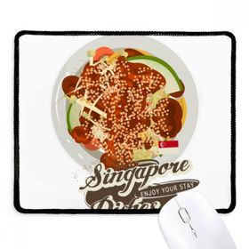 Dıythinker Siyah Geleneksel Singapur Rojak Kaymaz Fare Altlığı