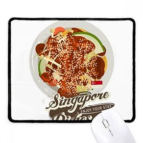 Dıythinker Siyah Geleneksel Singapur Rojak Kaymaz Fare Altlığı