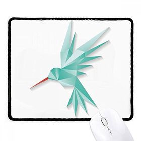Dıythinker Siyah Geometrik Soyut Kuş Origami Desenli Kaymaz Fare Altlığı