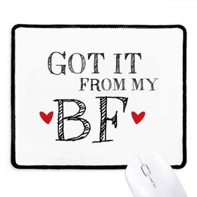 Dıythinker Siyah GF It From My BF Sevgililer Günü Kaymaz Fare Altlığı Kenarlı