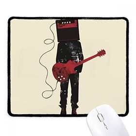 Dıythinker Siyah Gitar Müzik Enstrümanları Çılgın Adam Kaymaz Fare Altlığı