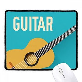 Dıythinker Siyah Gitar Müzik İllüstrasyonu Mavi Desen Kaymaz Fare Altlığı