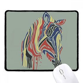 Dıythinker Siyah Grafiti Tek Basit Renkli Zebra Hayvan Kaymaz Fare Altlığı