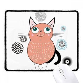 Dıythinker Siyah Gülümseme Hayvan Pembe Kedi Kaymaz Fare Altlığı