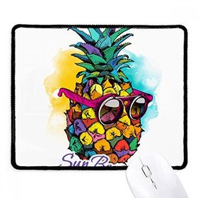 Dıythinker Siyah Güneş Gözlüğü Ananas Tropik Stil Meyve Kaymaz Fare Altlığı