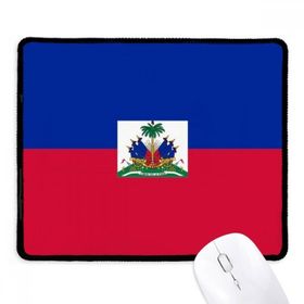 Dıythinker Siyah Haiti Ulusal Bayrağı Kuzey Amerika Ülke Kaymaz Fare Altlığı