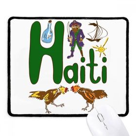 Dıythinker Siyah Haiti Ulusal Simge Simgesi Desenli Kaymaz Fare Altlığı