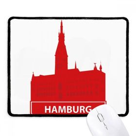 Dıythinker Siyah Hamburg Almanya Kırmızı Kent Simgesi Kaymaz Fare Altlığı