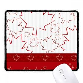 Dıythinker Siyah Happy Canada Day 4 Temmuz Akçaağaç Yaprağı Kaymaz Fare Altlığı