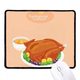 Dıythinker Siyah Happy Şükran Günü Türkiye Desenli Kaymaz Fare Altlığı