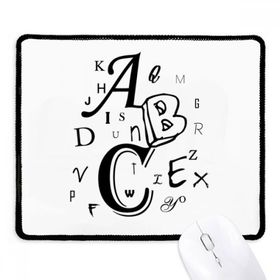 Dıythinker Siyah Harfleri ABC görüntü Kaymaz Fare Altlığı