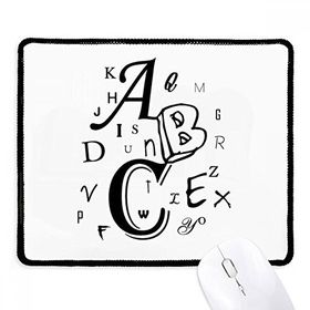 Dıythinker Siyah Harfleri ABC görüntü Kaymaz Fare Altlığı